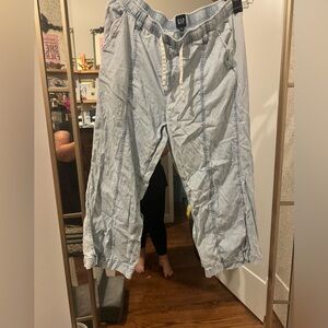 Gap xxl women’s wide leg denim pull on pants in light indigo